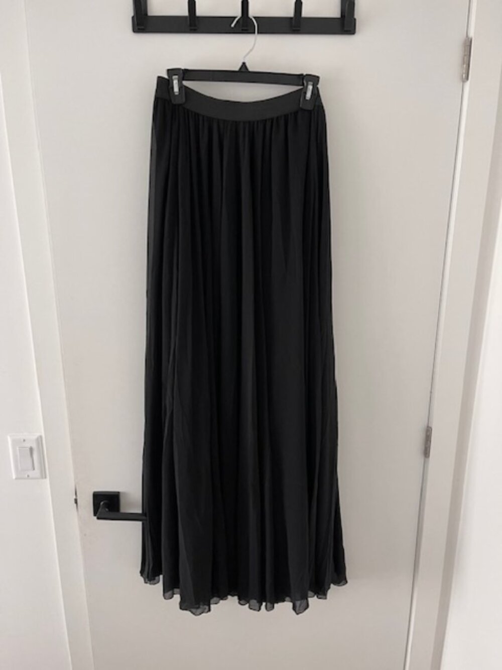 Black Chiffon full-length skirt